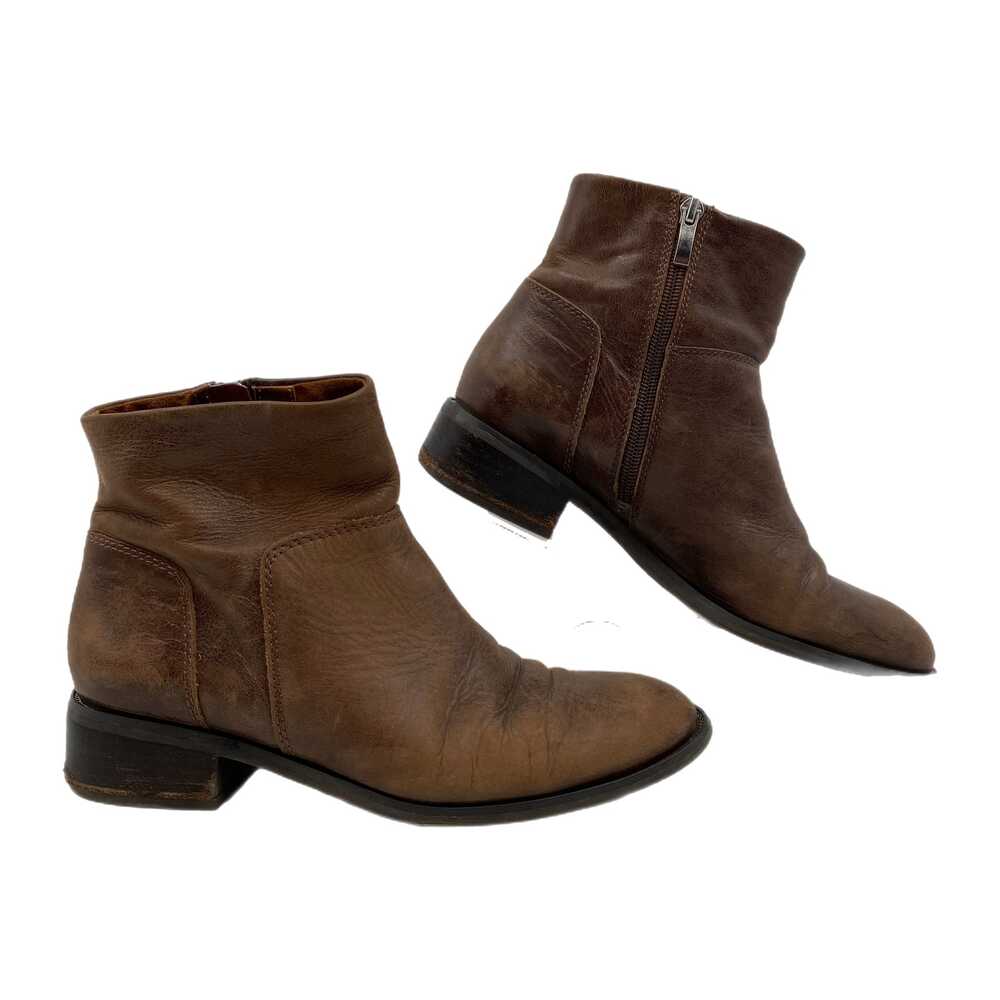 Franco Sarto Brown Leather Ankle Boots | Women’s Size 8